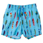 RUGGEDBUTTS Boys UPF50+ Stretch Swim Trunks - Gone Fishin, 3-6m Blue