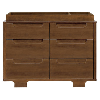 Babyletto Yuzu 6-Drawer Dresser with Over 10-Inch Drawer Extension in Natural Walnut, Greenguard Gold Certified
