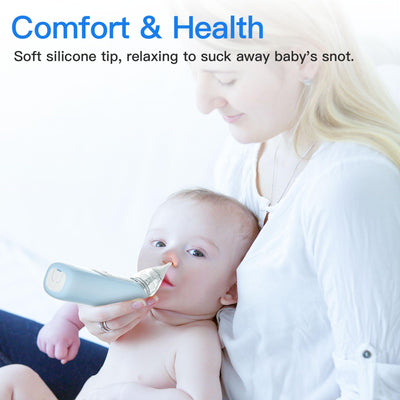 X-Bosak Nasal Aspirator for Baby, Electric Nose Sucker for Baby, Snot Sucker with 5 Levels Suction, Soothing Light & Nursery Rhymes
