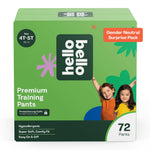 Hello Bello Premium Training Pants, Size 4T-5T (38+ lbs) Surprise Pack - 72 Count, Hypoallergenic with Soft, Cloth-Like Feel - Assorted Gender Neutral Patterns