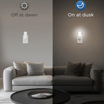 L LOHAS LED Dimmable Night Light[2 Pack], Plug in Night Lights with Dusk to Dawn Sensor, Daylight 5000k from 5-80 LM Brightness Adjustable, Bright Mini Wall Nightlight for Kids Room, Stairway