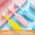 Patelai 6 Pieces Kids Extra Soft Nano Toothbrush Children Bristles Children Micro Nano Manual Toothbrush Set with 20000 Bristles for Age 3and Above Boys Girls Protecting Cleaning(Cute Style)