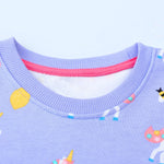 Funnymore Toddler Girl Sweatshirt Unicorn Clothes Long Sleeve Shirt Outfits Spring Fall Winter Pullover Fashion Sweater Top Clothing Lavender 4t