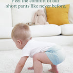 PurComfy Supersoft Baby Bummies Short, 2-Pack Premium Bamboo Viscose Diaper Cover Shorts, High Waist Bloomer Short Pants, 3-6 Months