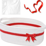 Degeyoyo Baskets for Gifts Empty, Gift Basket, Bow Basket for Gifts, 12" x 8" x 5" Small Baskets with Gift Bag and Ribbon for Organizing, Christmas, Birthday, Baby Shower