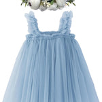 BGFKS Layered Tulle Tutu Dress for Toddler Girls,Baby Girl Rainbow Tutu Princess Skirt Set with Flower Headband.