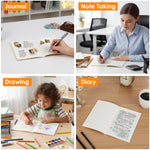 LABUK 5pcs A5 Composition Notebook Journals, Kraft Lined Notebooks Bulk, 5 Colors 60 Pages for Journaling, Writing, School, Office, Kids Gift