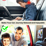 WONNIE Tablet Holder for Car, Upgraded iPad Holder for Car Mount Headrest, iPad Mount Back Seat for Kids with Anti-Slip Strap, Silicone Holding Net/Fits All 7-12.9'' Tablets