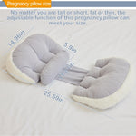Trankerloop Pregnancy Pillow for Pregnant Women Sleeping, Faux Fur Luxury Maternity Pillow Support for Back, HIPS, Legs, Maternity Pillow Grey