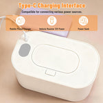 Plplaaoo Baby Wipe Warmer – Baby Wet Wipes Dispenser with Temperature Display, USB Powered Diaper Wipe Warmer for Newborn, Keeps Wipes Warm and Moist (White)