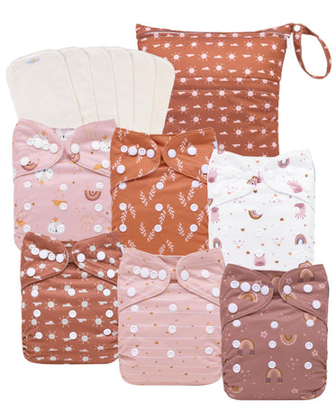 Set of baby swaddle blankets with various patterns on a white background