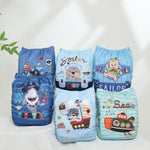 ALVABABY Baby Cloth Diapers 6 Pack with 12 Inserts Cloth Diaper Covers Adjustable Washable Reusable for Baby Girls and Boys 6DM133A