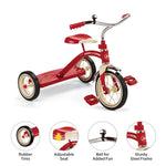 Radio Flyer Classic 10 Inch Toddler Tricycle with Rubber Tires and Steel Frame, Red