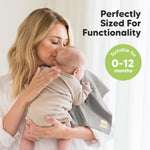 Organic Burp Cloths Baby Boy, Girl - 6-Pack Large 100% Cotton Burping Cloths for Babies, Spit Up Rags, Super Absorbent, Ultra Soft Newborn Rag, Gender Neutral, Machine Washable, Durable (Nordic)