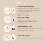 Suavinex Zero.Zero Slow Flow Asymmetrical Silicone Nipple, 2 Pack (0m+), Medium