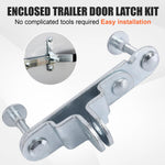 GDW Cargo Trailer Door Latch Hasp Keeper for Ramp Padlock Race Bar Lock Handle Enclosed Car Hauler (‎Trailer Door Hasp 2pack +Screws 4+Nuts 4)
