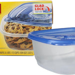 Glad Food Storage Containers, Deep Dish, 64 Ounce, 3 Count
