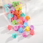 Mini Flower Hair Clips, 100Pcs Colorful Mini Baby Hair Clips, Daisy Flower Clips Pins Hair Barrettes Toddler Hair Accessories for Women Girls Kids Teens