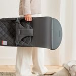 BabyBjörn Bouncer Bliss, Anthracite, Woven, Classic Quilt | 2-in-1 Adjustable Baby Bouncer Seat and Toddler Chair, Newborn to Toddler (8-29 lbs), 4 Positions, Lightweight & Portable