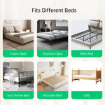 UPGOGO Folding Bed Rail for Toddlers,Baby Bed Rail Guard with Reinforced Anchor Safety System,Fit Bunk,Full Size,Queen,King,Twin(Grey,59"x23.6")