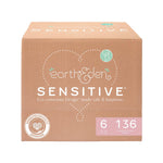 Earth & Eden Sensitive Baby Diapers, Size 6 (136 Count) - Eco-Conscious & Hypoallergenic Diapers - No Harsh Chemicals - Comfortable and Gentle on Skin - Dermatologically Approved