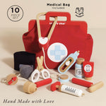 Le Toy Van - Kids Wooden Educational Pretend Play Honeybake Doctor's Medical Play Set Kit | Kids Pretend Play Role Play For Boys And Girls | 3 Year Old +, 8.66" x 5.70" x 5.90" (TV292)