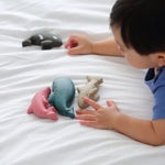 PlanToys® Dolphin Wooden Montessori Imaginative and Creative Play Toy | Language Development, Social Interaction and Early Coordination Activity | Eco Friendly Animal Figurine for Meaningful Play