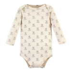 Hudson Baby Unisex Baby Cotton Long-Sleeve Bodysuits, Teddy Bears 5-Pack, 3-6 Months