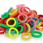 120 Pcs Baby Hair Ties, Cotton Toddler Hair Ties for Girls and Kids, Multicolor Small Seamless Hair Bands Elastic Ponytail Holders(15 Colors)