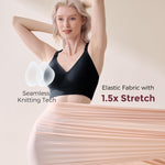 Momcozy Nursing Bras for Breastfeeding, Ribbed Maternity Bra with Racerback, Soft Stretchy Nursing Sports Bra for Yoga Black