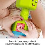 Fisher-Price Baby & Toddler Toy Laugh & Learn Countin’ Reps Dumbbell Rattle with Learning Lights & Music for Infants Ages 6+ Months