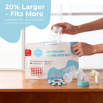 Gemdom 15 Pack Microwave Steam Sterilizer Bags Plus, Large Size for Baby Bottles Soothers, Teethers, Breast Pump Parts, Training Cups and Accessories, 20 Uses Per Bag, Baby Travel Essential