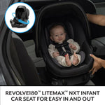 Evenflo Shyft Intuiti Travel System with Revolve180 LiteMax NXT Rotational Infant Car Seat (Fossil Gray)