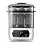 AMZBABYCHEF Baby Bottle Steamer and Dryer, Electric Steamer and Dryer for Baby Bottles, 4-in-1 Bottle Steamer and Dryer, Universal Fit for All Bottles, LED Touch Screen, Auto Shut-Off