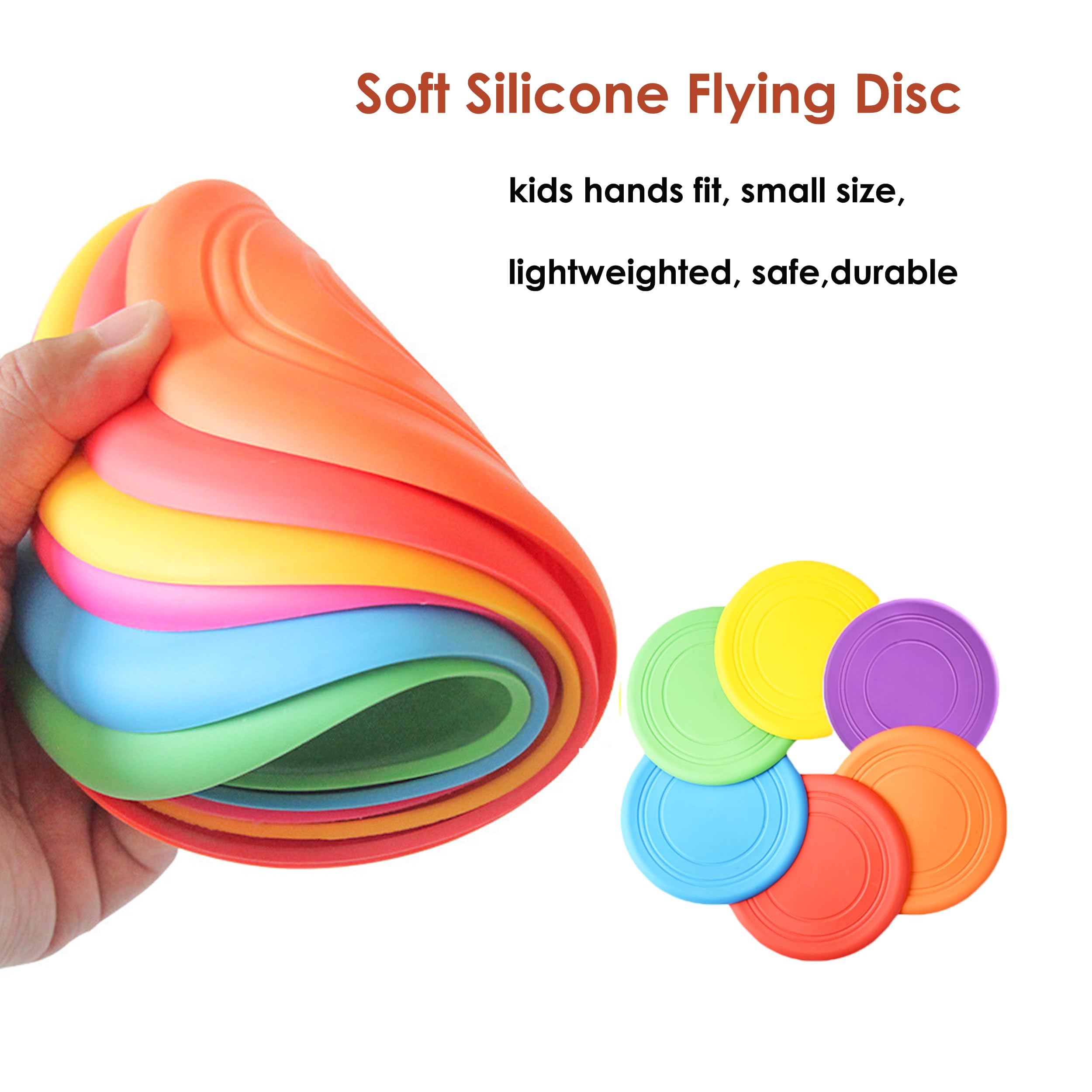 SUHEEUS Kids Flying Disc Toy Outdoor Playing Lawn - Flying Discs ...