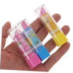 SAFIGLE 3pcs Kids Stationary Korean Stationery Kids Erasers Cute Pencil Eraser Cartoon Pencil Lipstick Pen Fruit Pattern s Stationery Novelty Rubber Pen