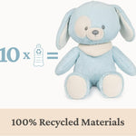GUND Baby Sustainable Puppy Plush, Stuffed Animal Made from Recycled Materials, Gift for Babies and Newborns, Blue/Cream, 13”