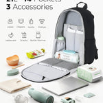 Momcozy GoEase Diaper Bag - Stylish, Durable & Waterproof Baby Bag with Multi-Pockets, Laptop Compartment, Changing Pad & Stroller Straps, Travel Baby Essentials for Moms,Dads,Work, Maternity