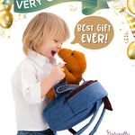 Naturally KIDS Toddler Backpack w Dinosaur Toys for Kids 2-4, 2 Year Old Boy Birthday Gift, 3 Year Old Boy Gift Girl, Toddler Dinosaur Toy