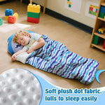 Thick Toddler Nap Mat with Pillow - Lightweight & Portable Toddler Sleeping Bag for Kids Boys Girls Aged 1~5 Daycare Preschool Travel