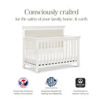 Namesake Darlington 4-in-1 Convertible Crib in Warm White, Greenguard Gold Certified