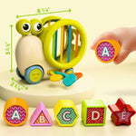iPlay, iLearn Baby Snail Activity Cube, Toddler Montessori Toys for 1 Year Old, Infant Sensory Toy W/Shape Sorter Pull String for 6-9 12-18 Month, Developmental Birthday Gifts Boys Girls Age 2 3 Yr