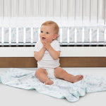 Delta Children 100% Cotton Muslin Baby Receiving Blankets for Girls and Boys – 47x47 Inches (Pack of 4), Sea Life