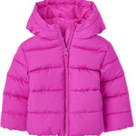The Children's Place Baby and Toddler Girls' Medium Weight Wind-Resistant, Water-Resistant Puffer Jacket
