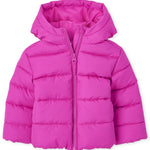The Children's Place baby girls And Toddler Medium Weight Puffer Jacket, Wind-resistant, Water-resistant Jacket, Enchanted Pink, 18-24 Months US