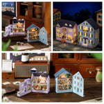 Kisoy Romantic and Cute Dollhouse Miniature DIY House Kit Creative Room Perfect DIY Gift for Friends, Lovers and Families (Molan House)