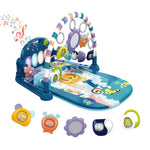 dearlomum Baby Play Mat Baby Gym,Funny Play Piano Tummy Time Baby Activity Mat with 5 Infant Sensory Baby Toys, Music and Lights Boy & Girl Gifts for Newborn Baby 0 to 3 6 9 12 Months (Pink)