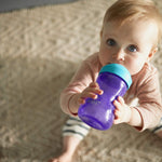 Philips AVENT My Grippy Spout Sippy Cup with Soft Spout and Leak-Proof Design, Pink/Purple, 10oz, 2pk, SCF801/22