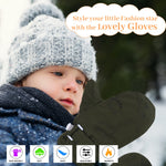 Weradau Fleece Lined Mittens for Baby Boys Girls,Baby Toddler Little Kids Winter Gloves Mittens (6-24 months)