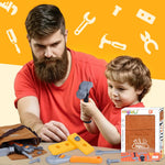 Kids Tool Set,MAGIC4U Toddler Tool Set with Tool Bag,11 Tools Equipements,Pretend Play Construction Kits for Kids Age 3-6 Years Old,Toddler Boy Toys